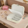 thumbnail image 2 of Unique Bargains Portable Jewelry Box PU Travel Organizer Beige, 2 of 6