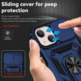 thumbnail image 5 of for iPhone 13 Case,with Camera Lens Cover HD Screen Protector,[Military Grade] Ring Car Mount Kickstand Hybrid Hard PC Soft TPU Shockproof Protective Case for iPhone 13-Blue, 5 of 11