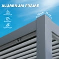 thumbnail image 4 of CoSoTower Pergola à Lames 10 Pieds x 10 Pieds avec Toit en Métal Ajustable et Cadre en Aluminium, Pavillon Extérieur à Toit Rigide avec Système de Drainage, 4 of 7