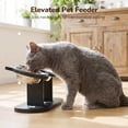 thumbnail image 2 of Non-Slip Elevated Pet Feeder with 3 Bowls - Cat Feeding Station with 3 Stainless Steel Bowls, Adjustable Heights Cat Food and Water Bowl, 15°Tilted Raised with Stand for Dogs and Cats (Wood), 2 of 8