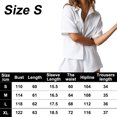 thumbnail image 2 of Summer Women's Casual Two Pieces Tracksuit Half Sleeve Button-Down Shirt High Waisted Shorts Set, 2 of 5