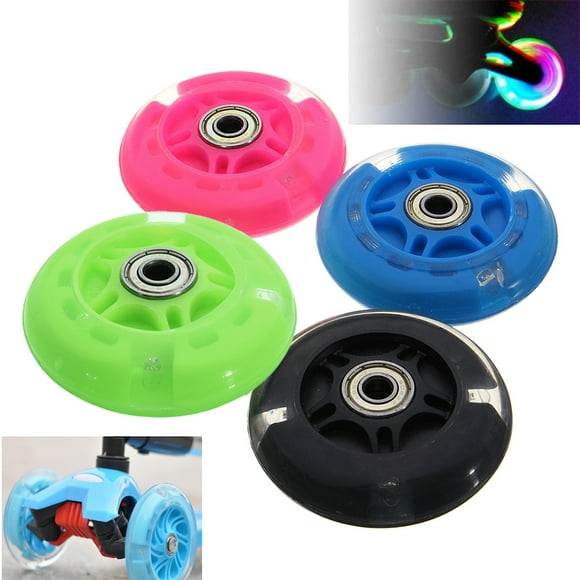 Metal Children Scooter Wheel Portable 80mm Replacing Wheels Repairing Rollerskate Inline Skate Colorful Wheels Part Component Blue