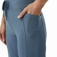 thumbnail image 3 of 32 Degrees Cool Women's High Rise Ribbed Active Yoga Semi-Flare Pant, Blue, X-Large, 3 of 4