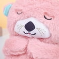 thumbnail image 5 of Oso de peluche que respira para bebés, animales de peluche, juguetes para niños que duermen, compañeros que roncan, muñeco de nutria con sonido y luz, regalos para niños, 5 of 5
