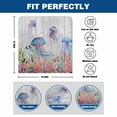 thumbnail image 6 of Watercolor Jellyfish Chair Covers Set of 4 Summer Ocean Seaweed Coral Wood Grain Chair Back Covers Stretch Removable Washable Slipcovers Protector for Dining Room Kitchen Party Decor, 6 of 9