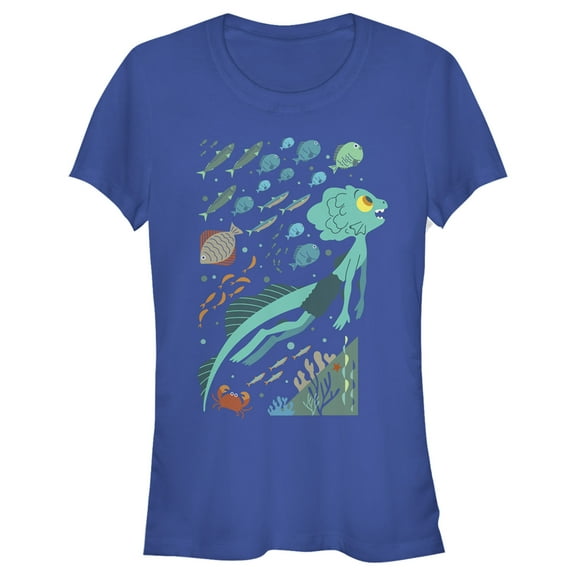 Junior's Luca Under the Sea Adventure  Graphic Tee Royal Blue X Large