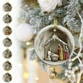 thumbnail image 2 of Feltree Nativity Scene 3-Inch Round Acrylic Hanging Ornament for Christmas Tree Door and Window Holiday Decor, 2 of 8