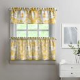 thumbnail image 2 of Vintage Country Curtains 24 Inch - 3 Panel Rustic Bloom Set with Bohemian Wildflowers, Farmhouse Kitchen Window Drapes, 2 of 6