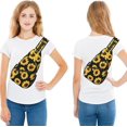 thumbnail image 7 of Unisex Lightweight Adjustable Strap Sling Bag, Sunflower, 7 of 7