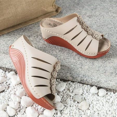 

eczipvz Walking Shoes Women Women s Slip on Flat Sandals Casual Bling Rhinestone Strap Sandals Open Toe Slide Sandals