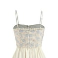 thumbnail image 6 of KelaJuan Women Sleeveless Dress Summer Floral Embroidery Bandage Corset Party A-Line Cocktail Dress, 6 of 7