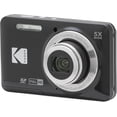 thumbnail image 1 of Open Box KODAK PIXPRO FZ55-BK 16MP CMOS Sensor Digital Camera 5X Optical Zoom 28mm Wide Angle 1080P Full HD Video 2.7" LCD Vlogging Camera (Black), 1 of 7