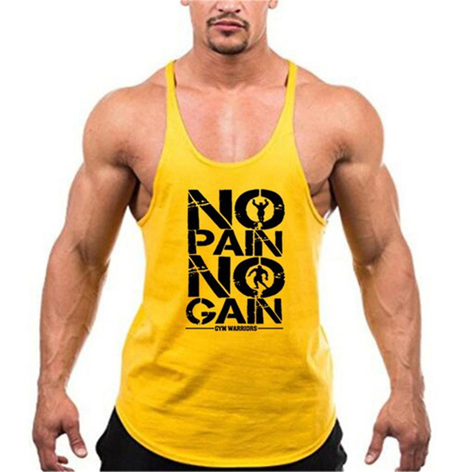 Hommes Entrainement Stringer Debardeurs Muscle Gym Musculation Fitness Entrainement Sans Manches Y Back Tops pour Walmart