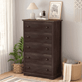 thumbnail image 6 of FAGAGA 5 Drawers Dresser Chests for Bedroom, Modern Storage Cabinet for Living Room, Vertical Chest of Drawers Organizer for Entryway, Hallway, Office | Espresso, 6 of 10