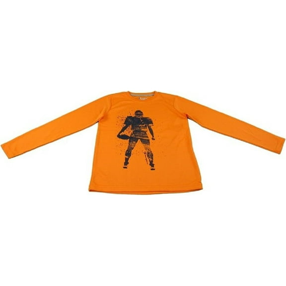 Champion Authentic Boys Size 4 Long Sleeve Football Player Top, Vibrant Orange