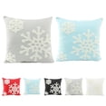 thumbnail image 4 of Crewel Snowflake Patterns Algodón Transpirable Funda de almohada suave Funda de almohada decorativa navideña sidaley JJ15966-02, 4 of 7