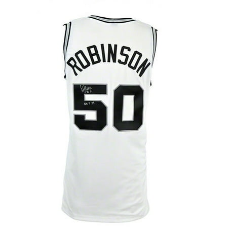 NBA - David Robinson Autographed Jersey | Details: San Antonio Spurs, Custom Jersey, White