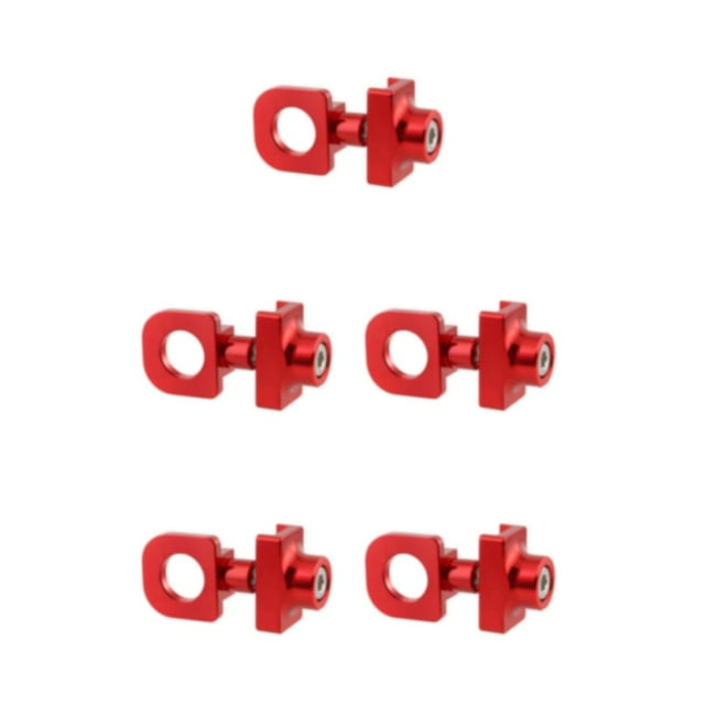 Thinsony Aluminum Alloy Chain Adjuster Lightweight And Durable Chain Adjuster Tensioner Bicycle Chain Adjuster Easy To Install red 5Set