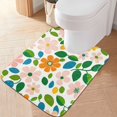 thumbnail image 2 of Yayeee Bath Rug for Bathroom Floor Non Slip Rectangle Fluffy Soft Absorbent Mat, 16"x24", Retro Orange Floral, 2 of 7