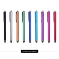 thumbnail image 2 of Graflsoa 6-Pack Universal Stylus Pens with Replaceable Fiber Tips, Metal Body, Compatible with All Touchscreen Devices, 3 Black & 3 Silver, 18.5cm Length, 2 of 6