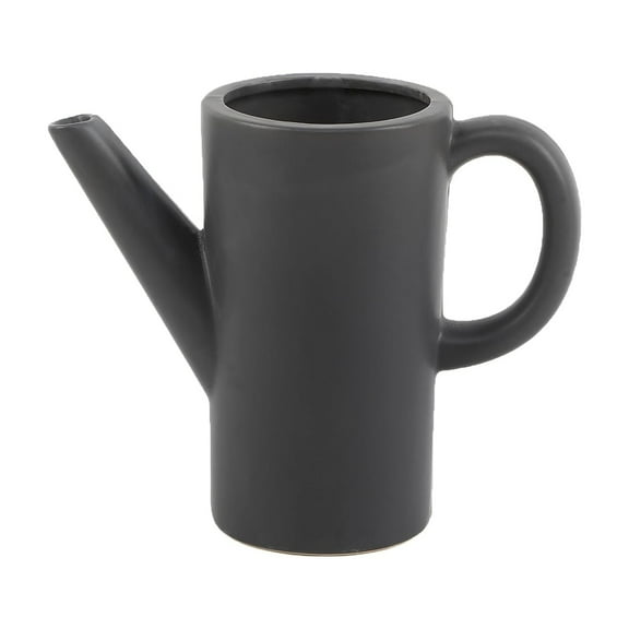 Flora Bunda CTC1783E-MTBK 8.75' Ceramic Watering Can, Matte Black