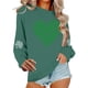 thumbnail image 5 of TaTaai Womens St Patricks Day Graphic Print Long Sleeve Crewneck Casual Sweatshirt Holiday Fleece Lined Pullover Top Winter Warm Gift, 5 of 6