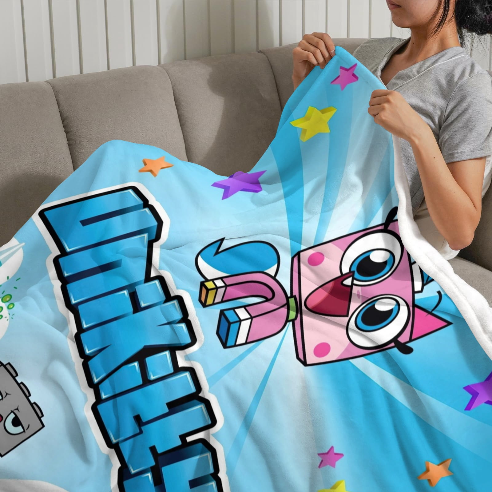 Unikitty Throw Blanket Gifts for Fans Lover Girls Boys Women Present Hoodie Him Bed 50"x60"