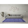 thumbnail image 3 of Ahgly Company Indoor Round Abstract Blue Modern Area Rugs, 4' Round, 3 of 4