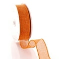 thumbnail image 2 of Ribbon Traditions 1.5" Wired Burlap Ribbon Fall Orange 10 Yards, 2 of 2