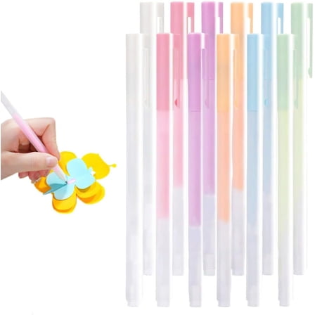 Quick Drying Color Spot Glue Pen, 2026 New Quick Dry Roller Glue Pens, Easy Control Precision Glue Pens for Scrapbooking,Multi-Color Quick Dry Craft Glue Set (12 Pcs)