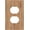 Vintage Rustic Wood Color Brown Wood Grain, variant on Decorative Outlet Covers Dream Milky Way Starry Forest Pine Watercolor Painting 2 Gang Double GFCI Rocker Electrical Wall Panels Light Switch Cover Plate for Bedroom Home Decor