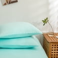 thumbnail image 5 of Move Over Teal Blue Pillowcases King, Soft Washed Microfiber Turquoise Pillow Cover Set of 2, Solid Pattern, 2 Pack, 5 of 7