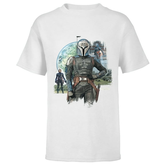 Star Wars The Mandalorian Season 3 Bo-Katan Kryze Plazir-15 - Short Sleeve T-Shirt for Kids - Customized-White