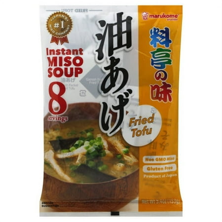 Marukome Instant Miso Soup No Msg Added Fried Tofu 5.4oz/153g