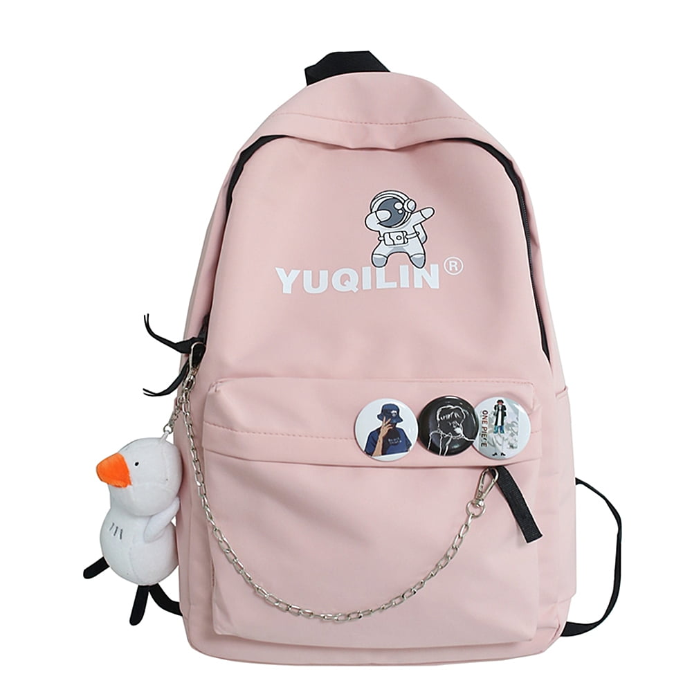 Blue,With Accessories Kawaii Backpack with Pins Kawaii School Backpack Cute Aesthetic Backpack Cute Kawaii Backpack for School 