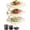 White, variant on Multi-Layer Dish & Prep Tray Storage Rack, Multifunctional Foldable Vertical Plate Racks for Cabinet,Vegetable Plate Display Rack Organizer Dish, Compact and Easy to Store When Folded (Black)