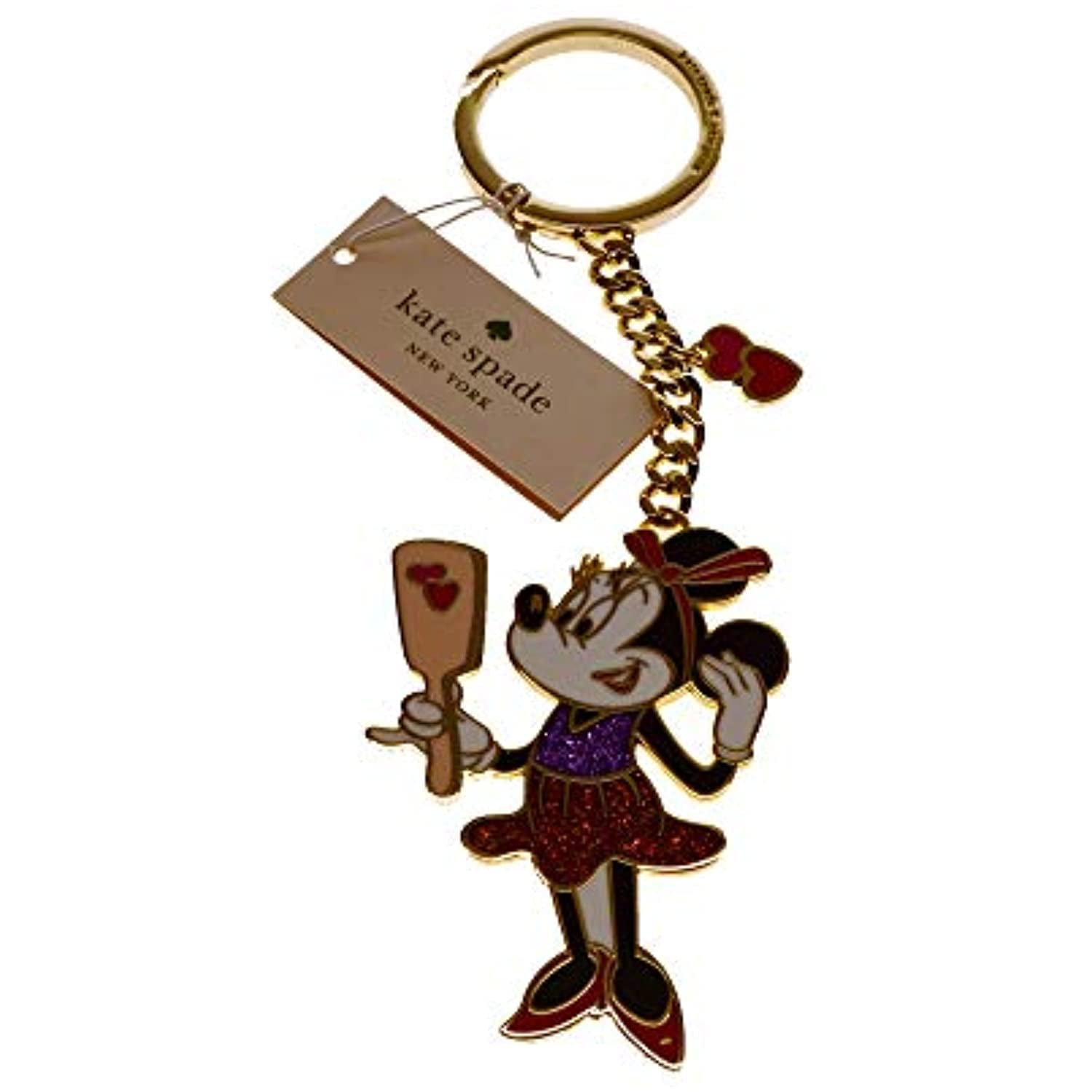 Kate Spade Minnie Mouse Metal Key Fob Purse Charm 