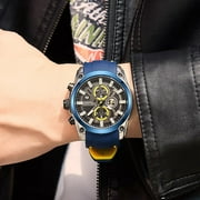 MEGIR Mens Watches Luxury Sports Wristwatch Luminous Date Quartz Chronograph Silicone Strap 2144