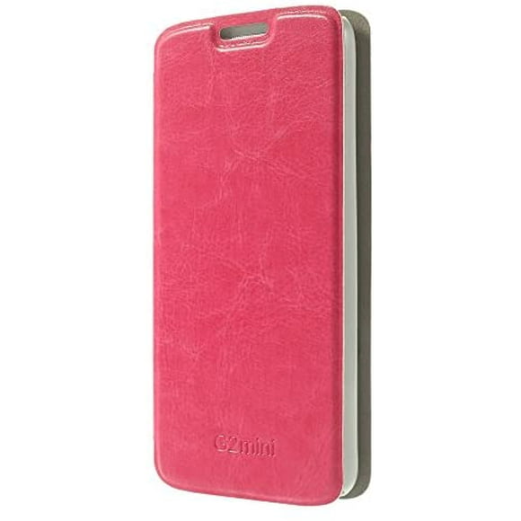 JUJEO Crazy Horse Leather Cell Phone Case for LG G2 Mini-Non-Retail Packaging Rose