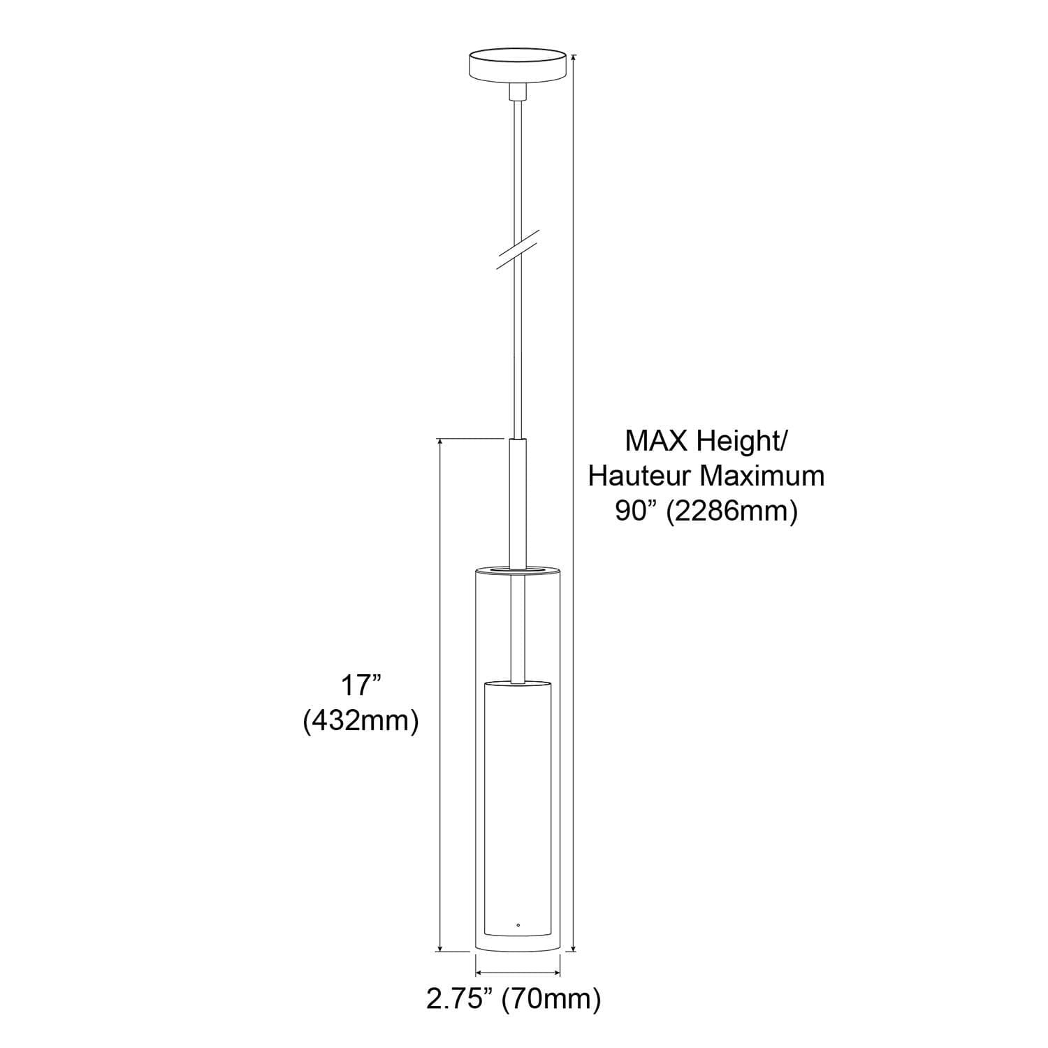 Dainolite LUN-1LEDP-WH Pendentif Blanc