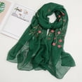 thumbnail image 2 of Chuancc Women Scarf Shawl Hijab Scarfs Cotton Blend Shawl Crinkle Wrap Head for Seasons Blackish Green One Size, 2 of 3