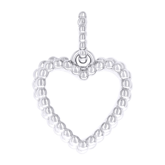 925 Sterling Silver Womens Double Heart Charm Pendant for Women