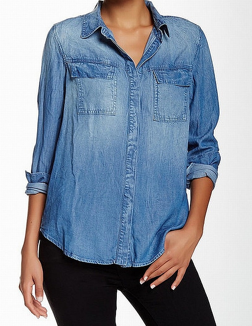 Splendid Splendid NEW Blue Womens Size Small S Chambray Button Down