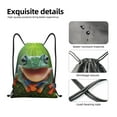 thumbnail image 4 of Honeii Tree Frog Print Drawstring Backpack,Drawstring Bags String Backpack Gym Cinch Sack Backpack Sport Bag Draw-Medium, 4 of 6