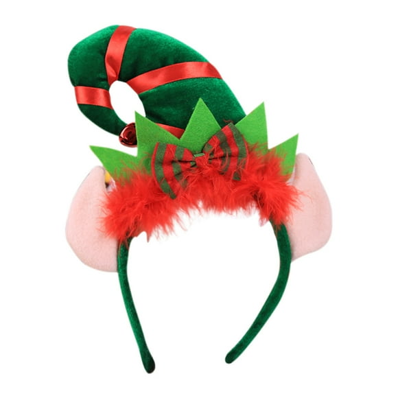 adviicd Hot Christmas Headband Santa Xmas Party Decor Double Hair Band Clasp Head Hoop