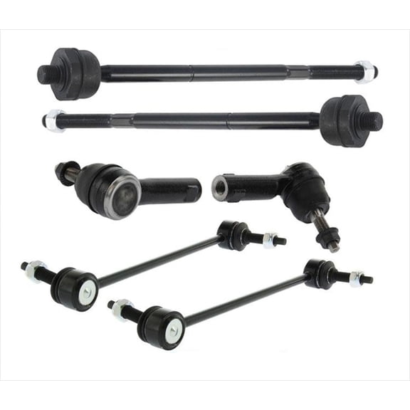 Inner & Outer Tie Rods Sway Bar Links for Ford Mustang 6pc Kit 11-14