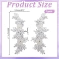 thumbnail image 2 of 2pcs Rhinestones Lace Applique 14.17×4.72in Sparkly Sewing Floral Rhinestone Applique Patch Patches Embroidery Lace PatchesDIY, 2 of 5