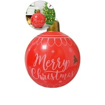 WNFJR Giant Inflatable Christmas Ball Large Xmas Inflatable Ornaments PVC Outdoor Holiday Blow Ball Outside Yard Lawn Porch Decorations(Red)