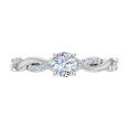 thumbnail image 3 of 0.45 Carat Prong Set Solitaire Diamond Engagement Ring Band in 14K White Gold (Ring Size 4.25), 3 of 5