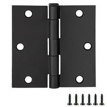 Design House 3-Pack 3.5" H x .125" Radius Square Interior Door Hinges, Matte Black
